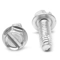 #8-32 x 5/16 Coarse Thread Thread Cutting Screw Slotted Hex Washer Head Type F Low Carbon Steel Zinc Plated O670