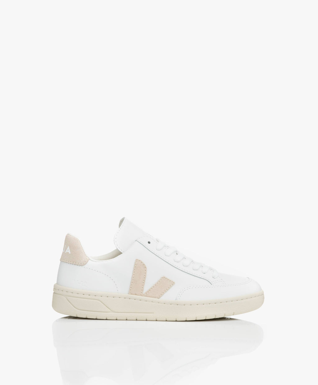 White Sable Leather Sneakers O26990