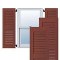 15 in. x 51 in. Exterior Real Wood Pine Louvered Shutters Pair T65970