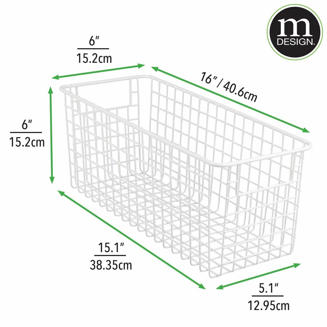Metal Wire Kitchen Pantry Food-Storage Organizer Basket Y948