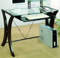 Cappuccino Glass Top Table Desk X665