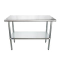 48x22 x 24x22 Stainless Steel Work Table with Under Shelf Y670