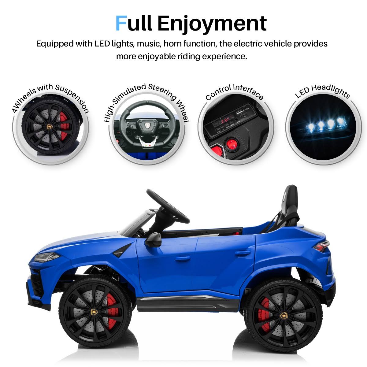 12V 7Ah Licensed Lamborghini Urus Kids Ride on Car Electric Vehicle with Remote Control X308783