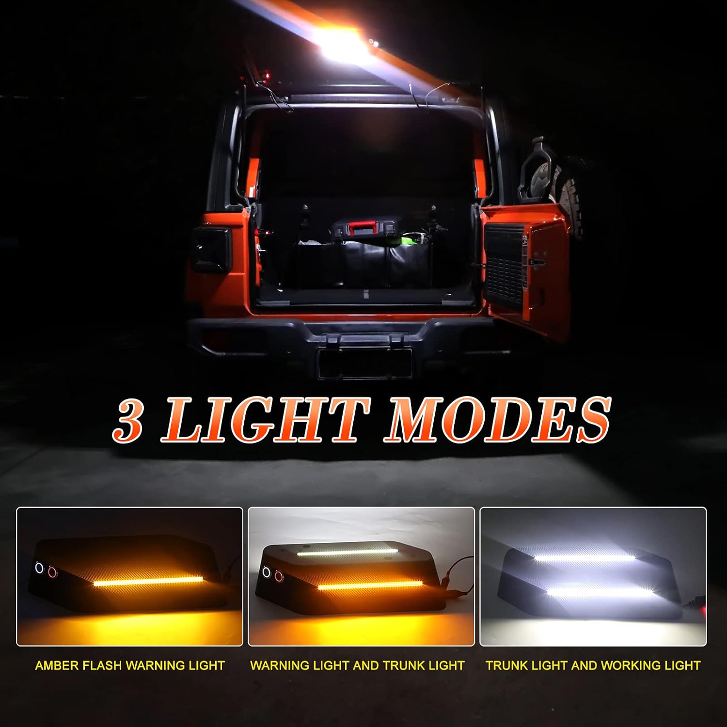 LED Trunk Rear Light Compatible with Jeep Wrangler JL JLU 2018 2019 2020 Pack of 2 B942488