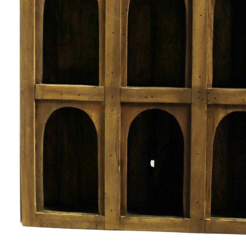 Reclaimed Wood 9 Arched Opening Display Case P515629