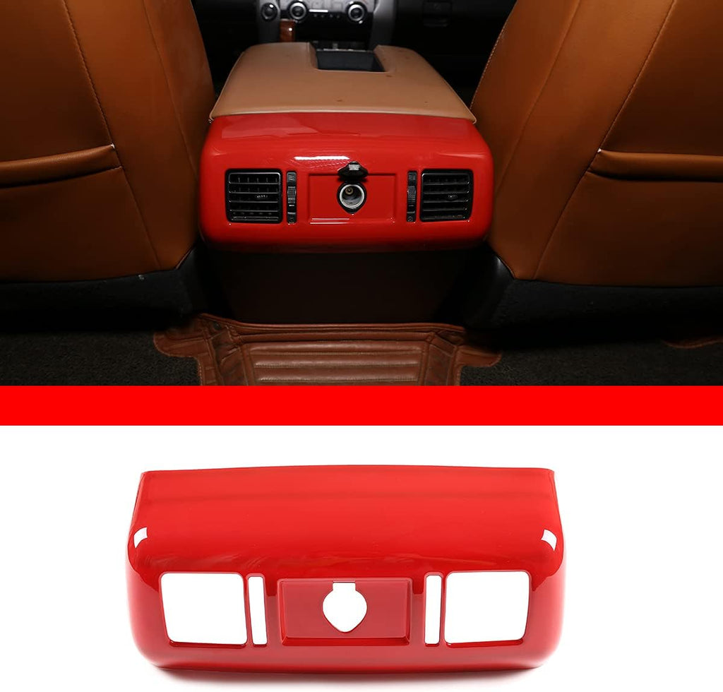 ABS Rear Central Armrest Air Conditioning Vent Decorative Frame (Red) E5421
