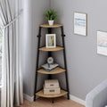 Grey 4 Shelves Corner Bookcase A84624