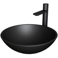 Matte Black Vessel Bathroom Sink and Faucet Y81743