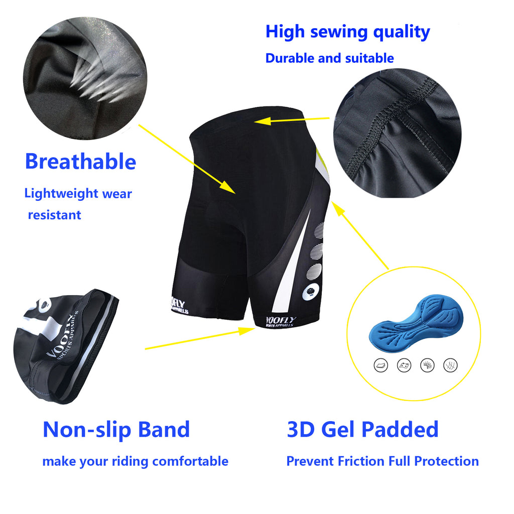 Mens 3D Gel Padded Cycling Bike Shorts B919