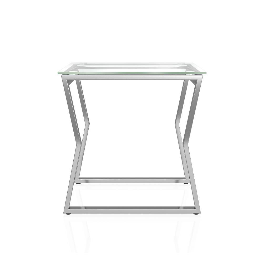 Chrome Glass Top 2-Piece Nesting Tables C98715