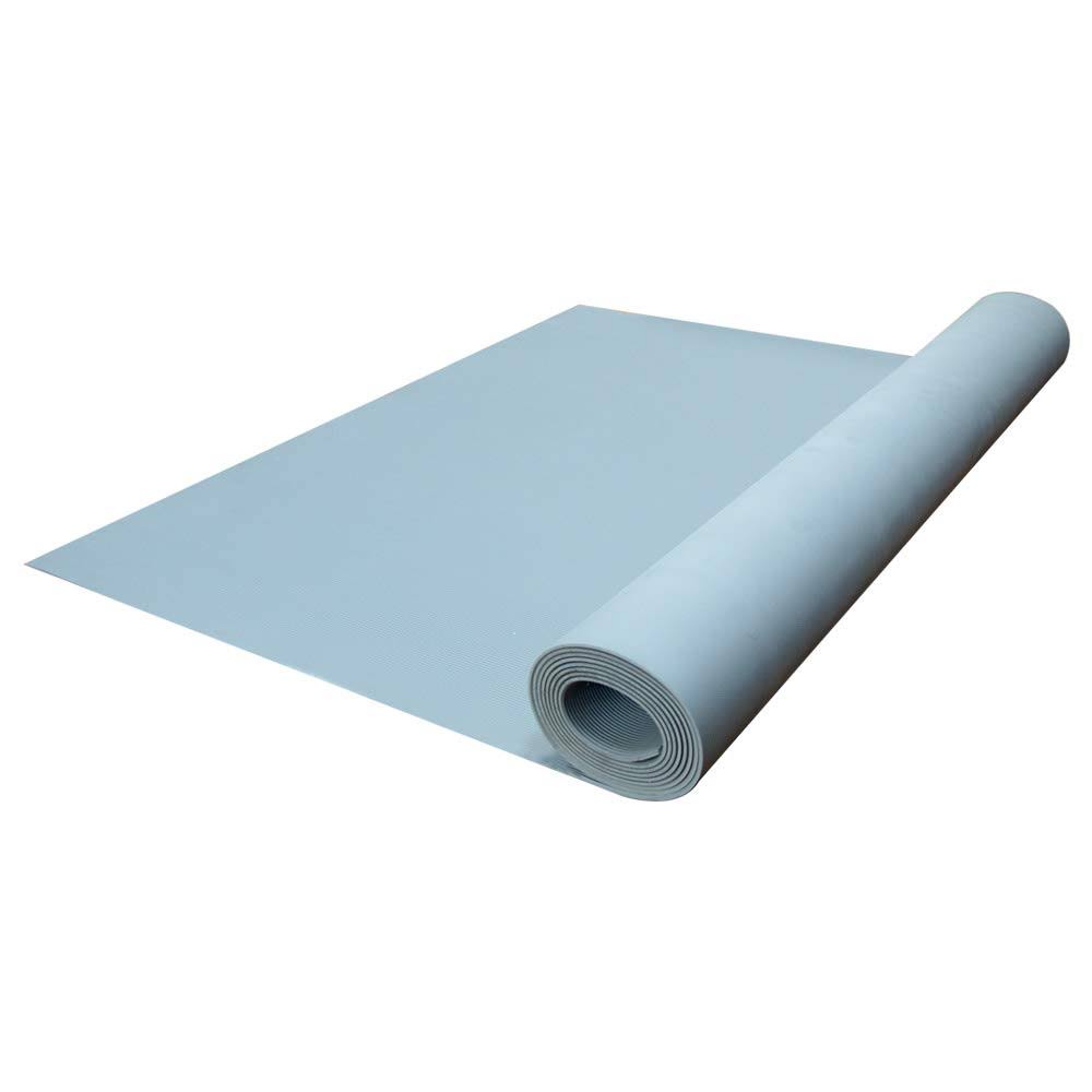3.5mm x 36x22 x 10ft Dark Gray Ribbed Rubber Flooring N265