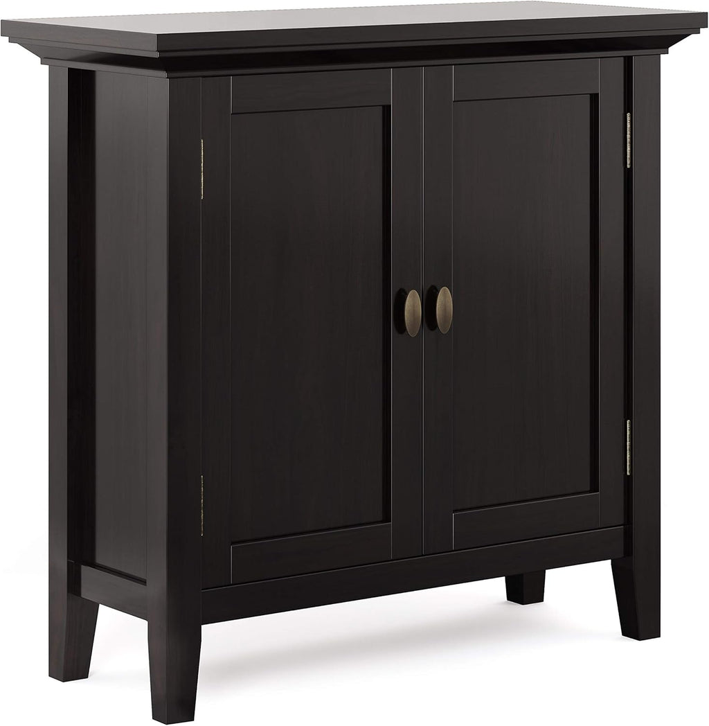 Brunette Brown Solid Wood Low Storage Cabinet C1495