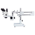 3.5X-90X Simul-Focal Stereo Zoom Microscope on Dual Arm Boom Stand R105