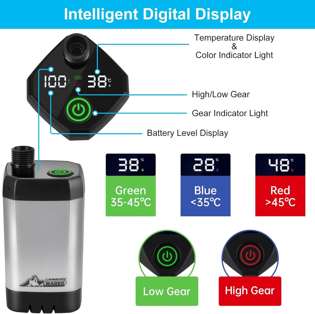 Portable Electric Shower with 20L Collapsible Bucket I31198