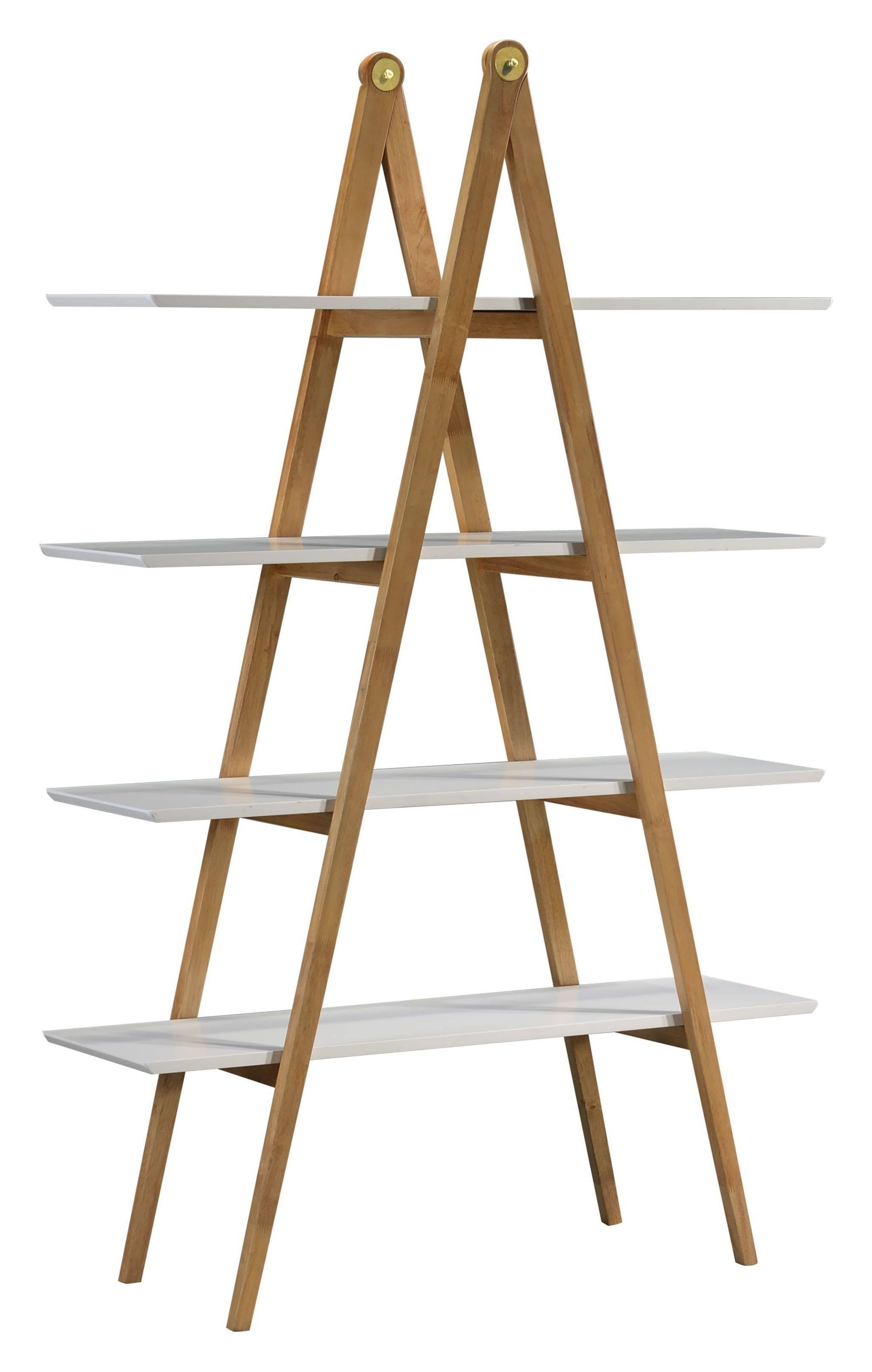 White Multi-Toned Bookcase R68156
