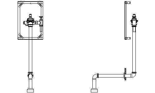 Rough-In for Hard Wired Concealed Flush Valve H563