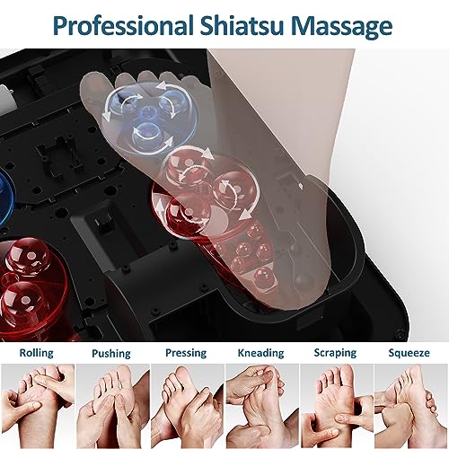 Black Shiatsu Foot Massager with Heat and Remote Control Q8235