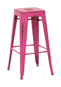 Antique Pink Metal Barstool 2-Pack M691520