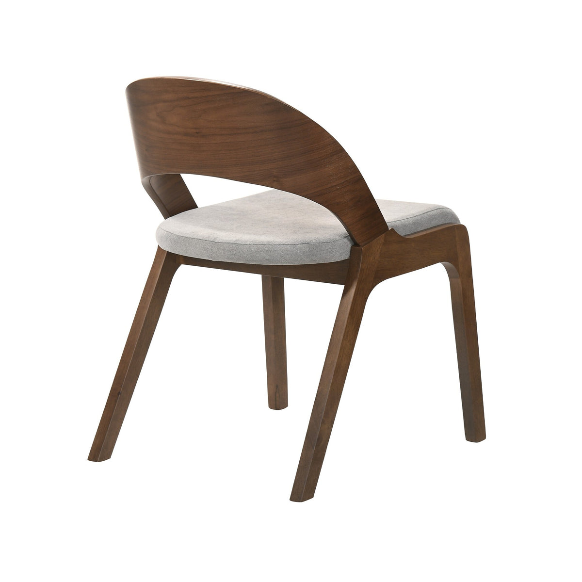 Brown and Gray Curved Back Wood Dining Chair, Set of 2 R9703