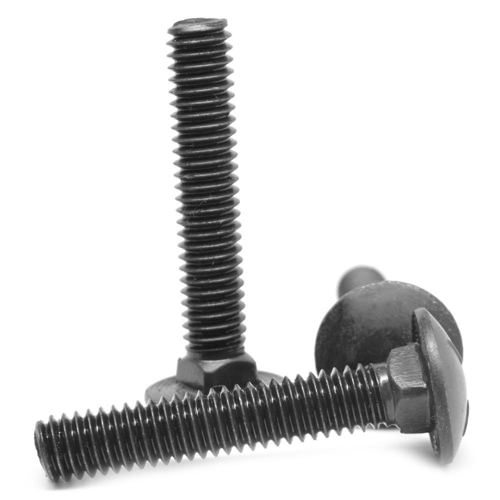 5/16-18 x 4 Coarse Thread Carriage Bolt Low Carbon Steel Black Oxide K220