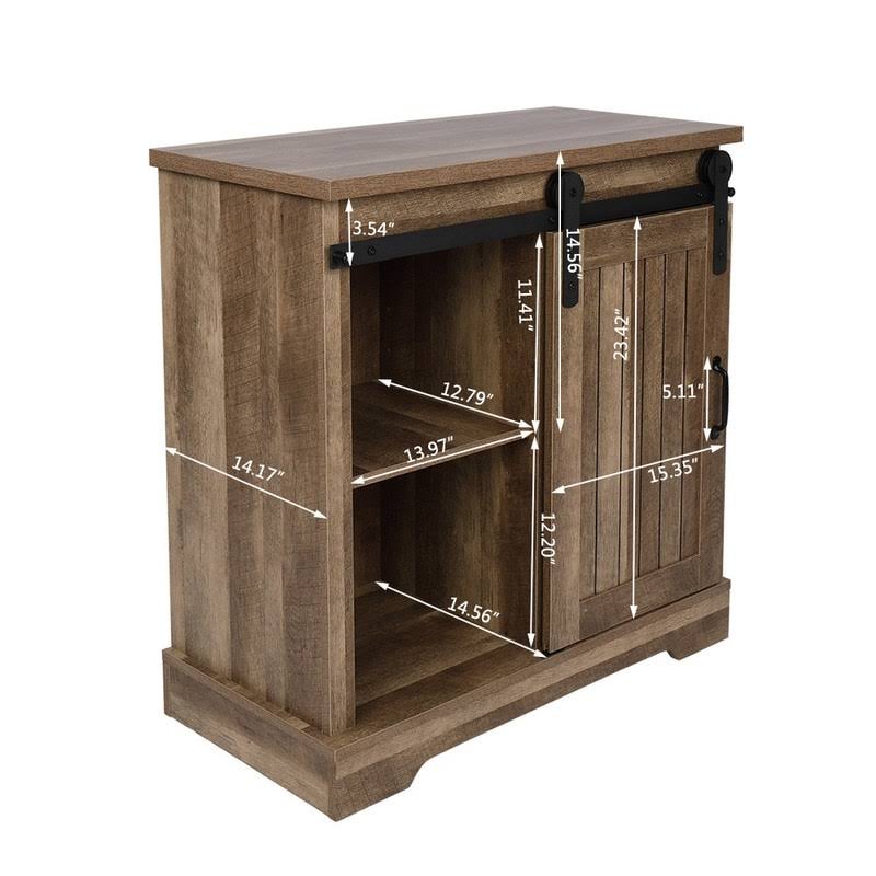 White Oak Wood TV Stand Cabinet J797