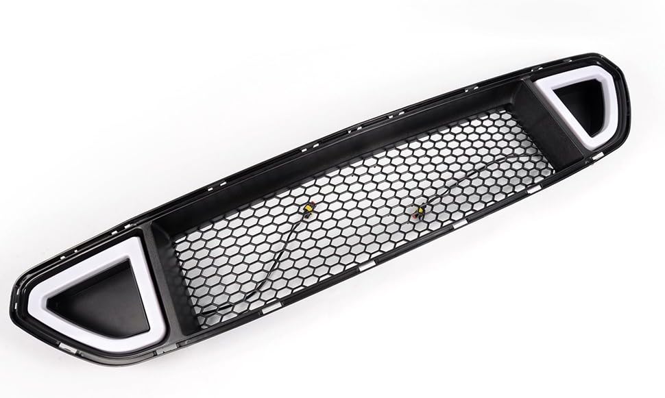Front Bumper Hood Grill Grille With White DRL LED Light B8300