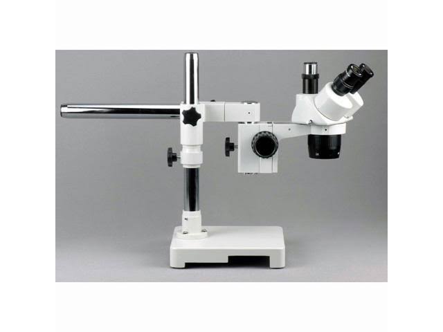 Trinocular Stereo Microscope, 20X/40X/80X Magnification, Single-Arm Boom Stand R16920