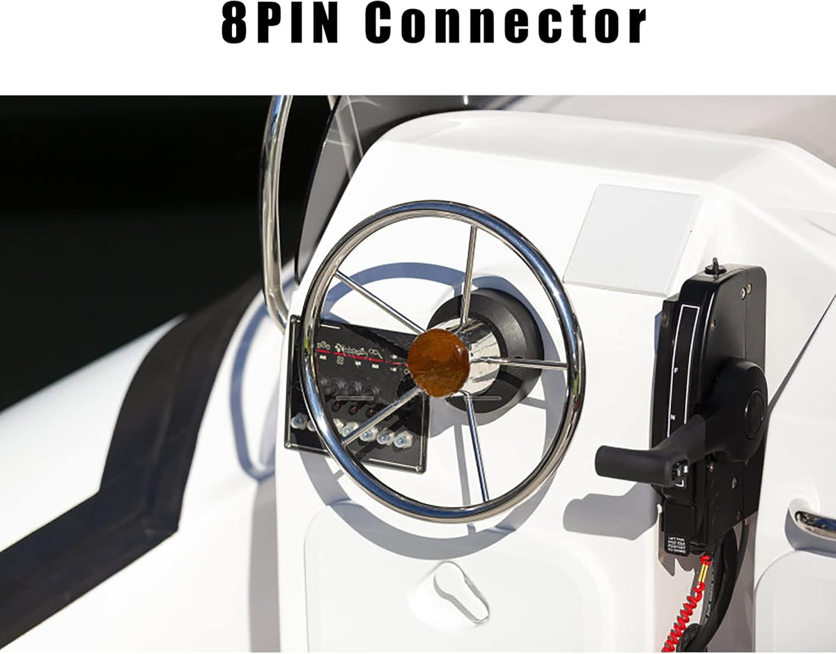 Outboard Remote Control Box with Side Mount, 8Pin Cable, Emergency Lanyard O984
