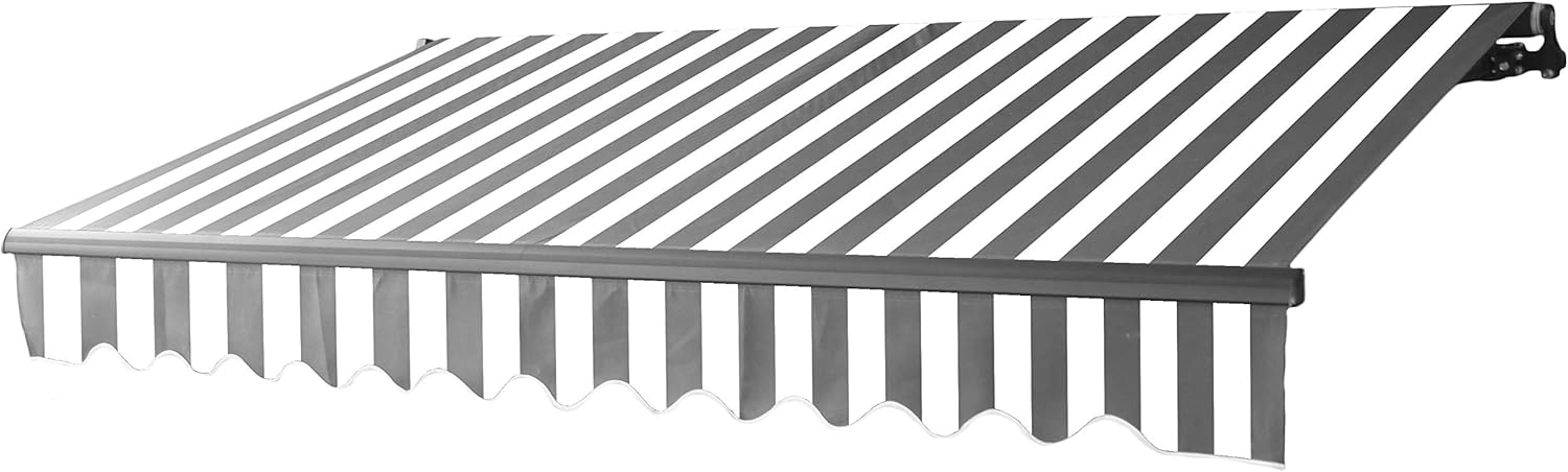 Motorized Retractable Patio Awning 12 x 10 Feet Blue C967269