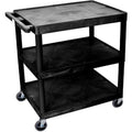 Black 3-Shelf Utility Cart Y696458