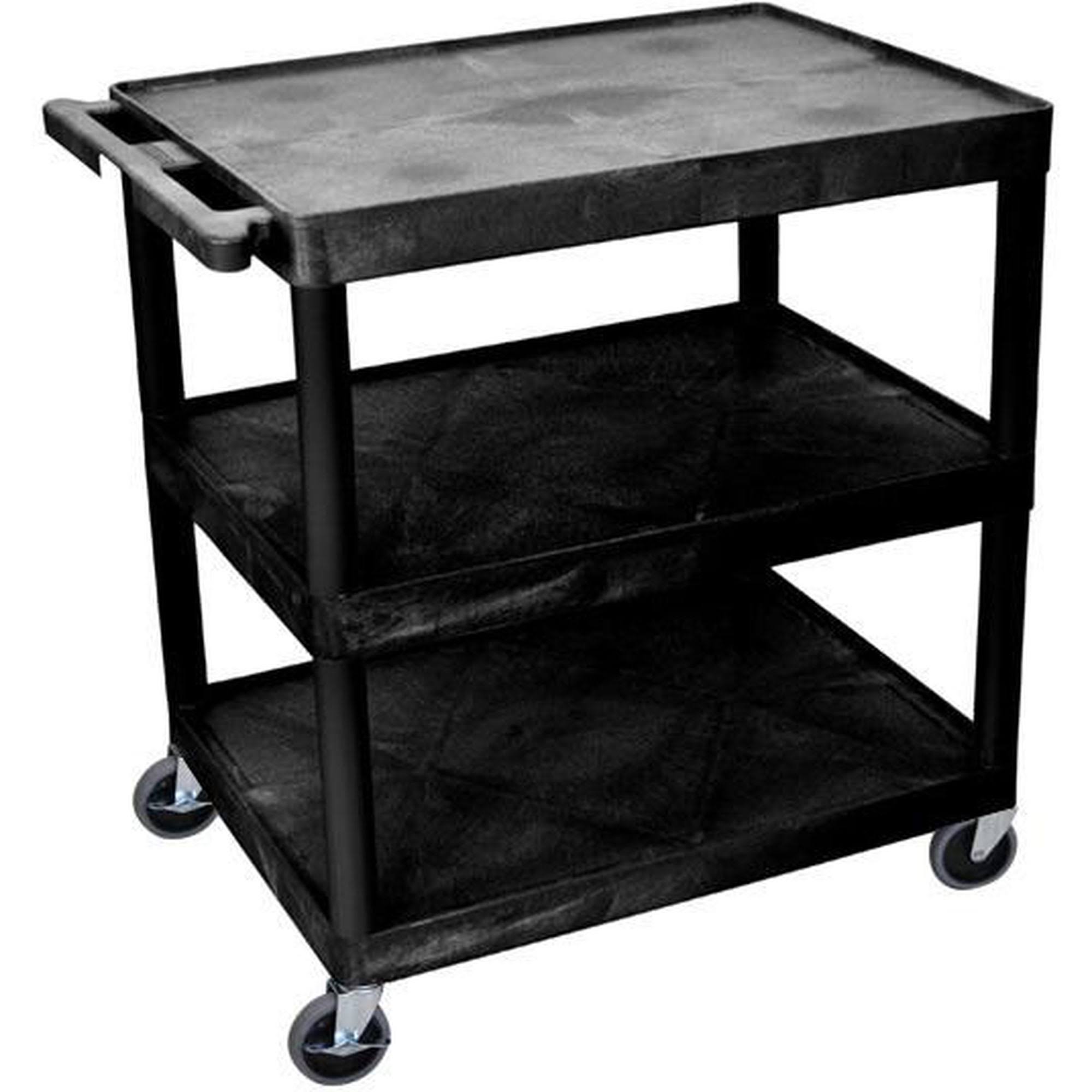 Black 3-Shelf Utility Cart Y696458