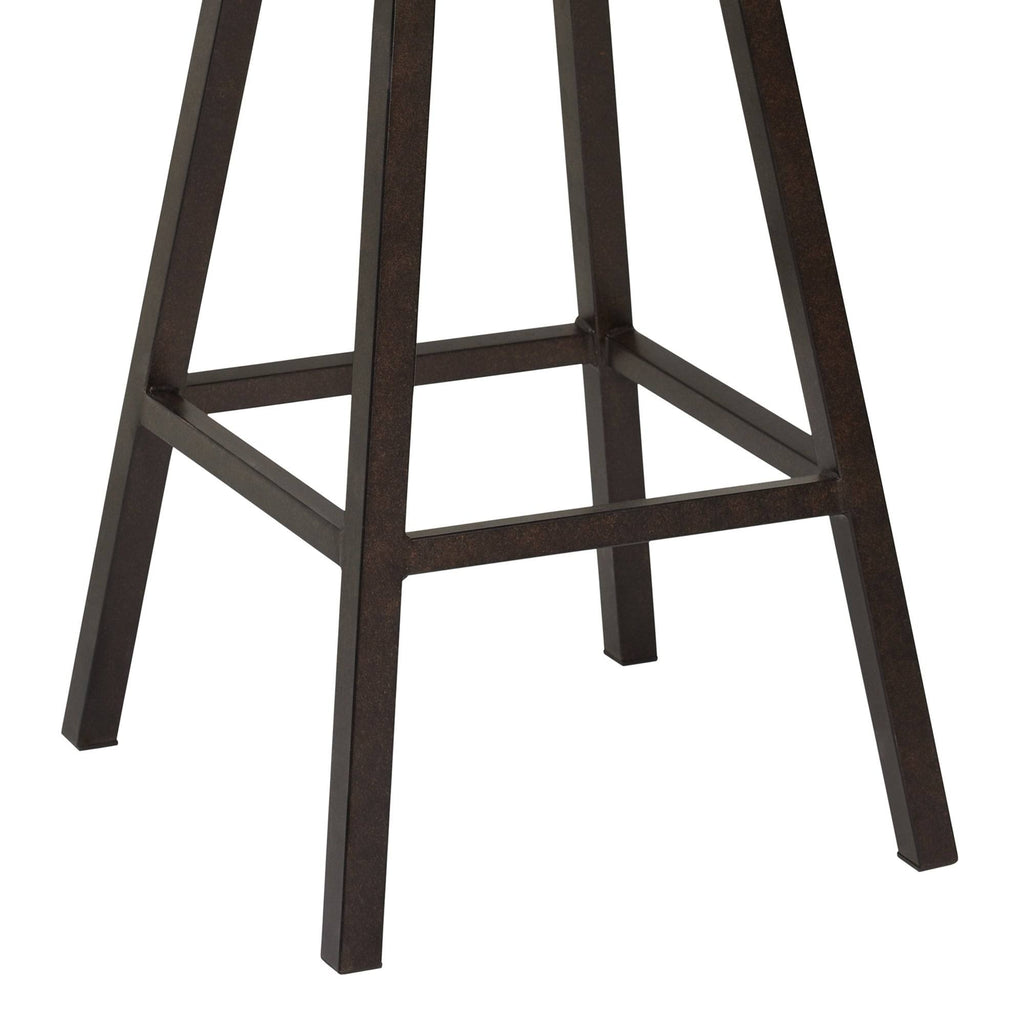 Counter Height Swivel Barstool in Espresso Fabric and Auburn Bay Finish with Walnut Wood S7407