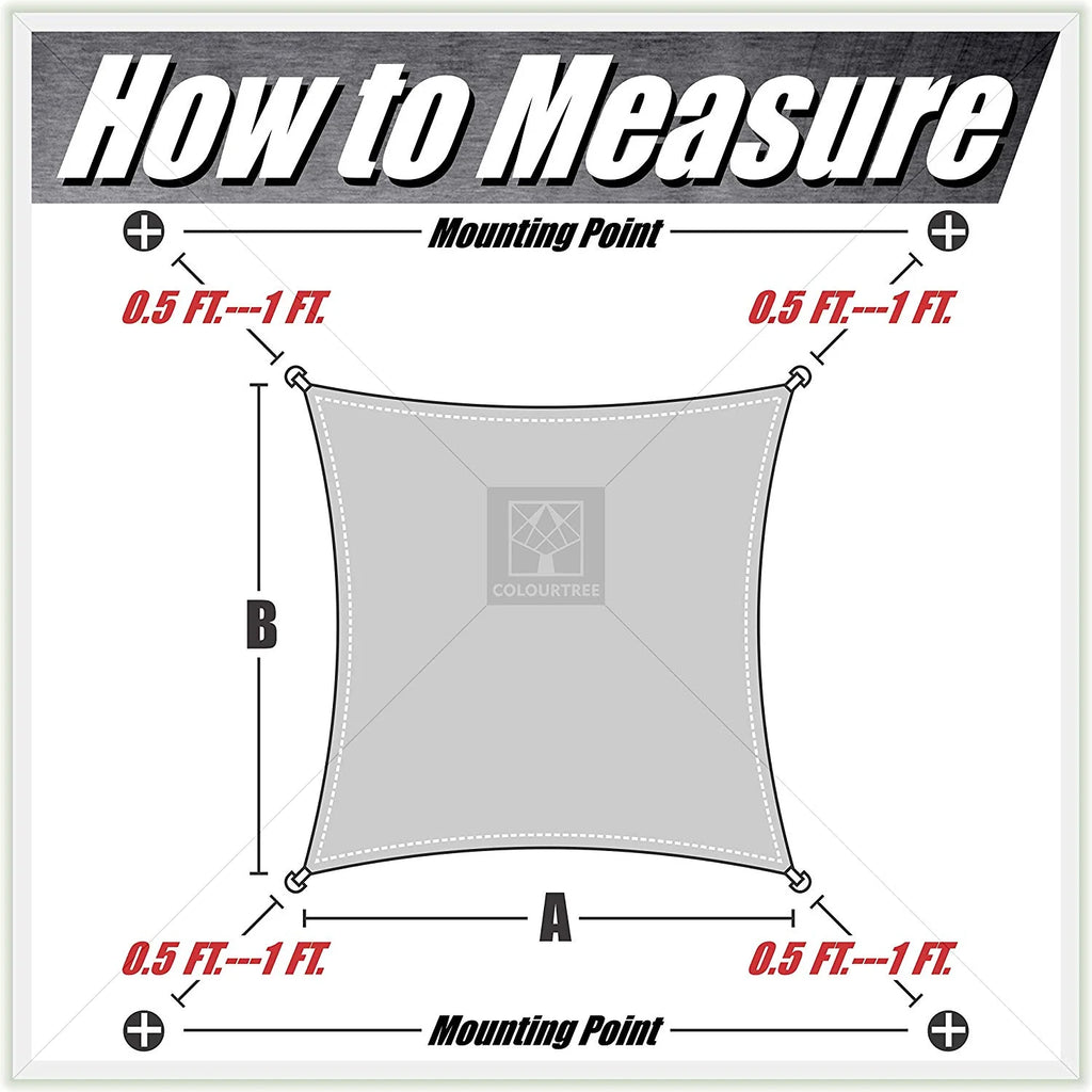 Sand Square Sun Shade Sail Canopy Mesh Fabric G7760
