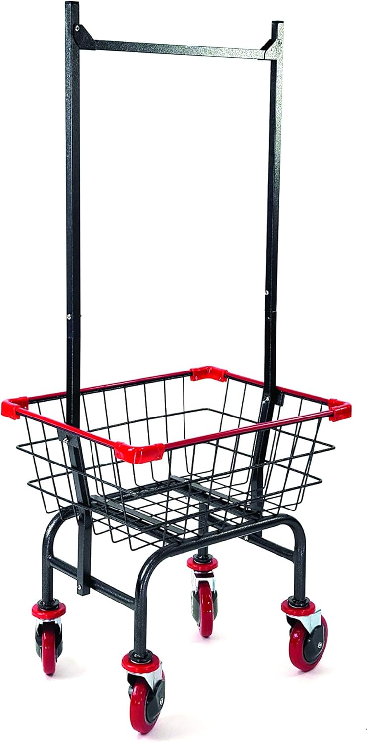 Compact Utility Cart with Pole Rack J8836