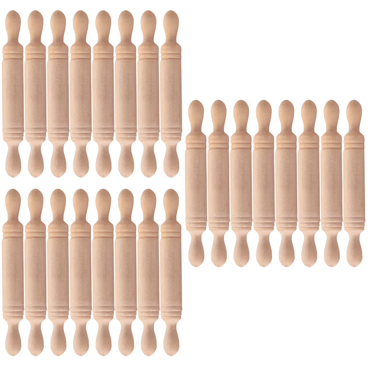 24 Pcs Rolling Pin Toys Doll Decorative Kitchen Simulated Mini Roller Cookie House Child K257
