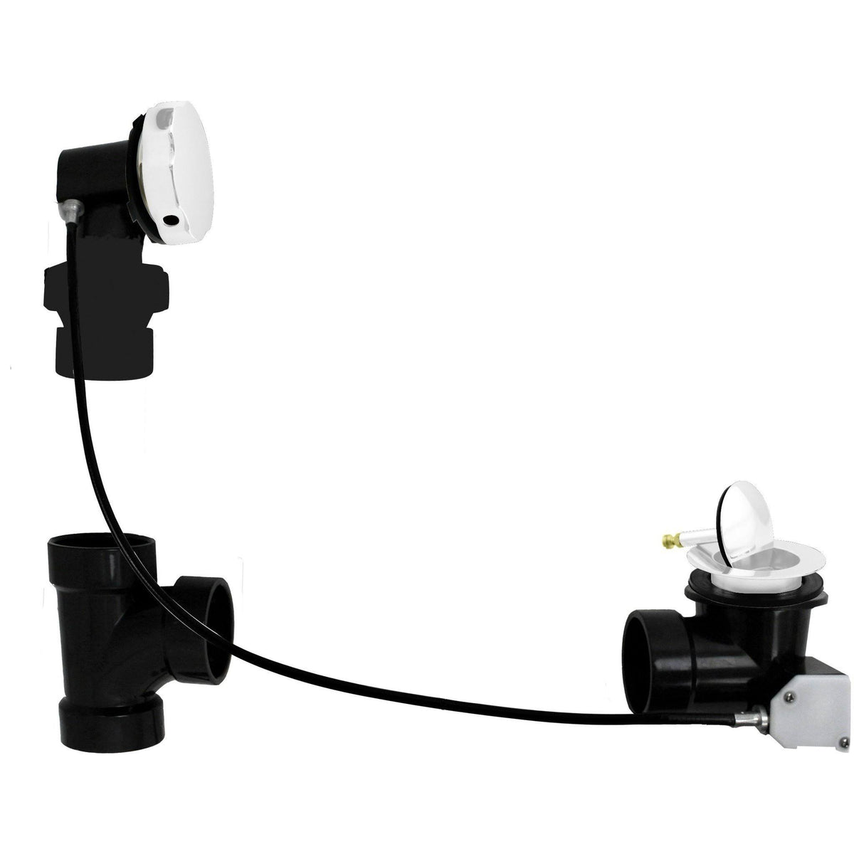 White ABS Cable Drive Bath Waste X78170