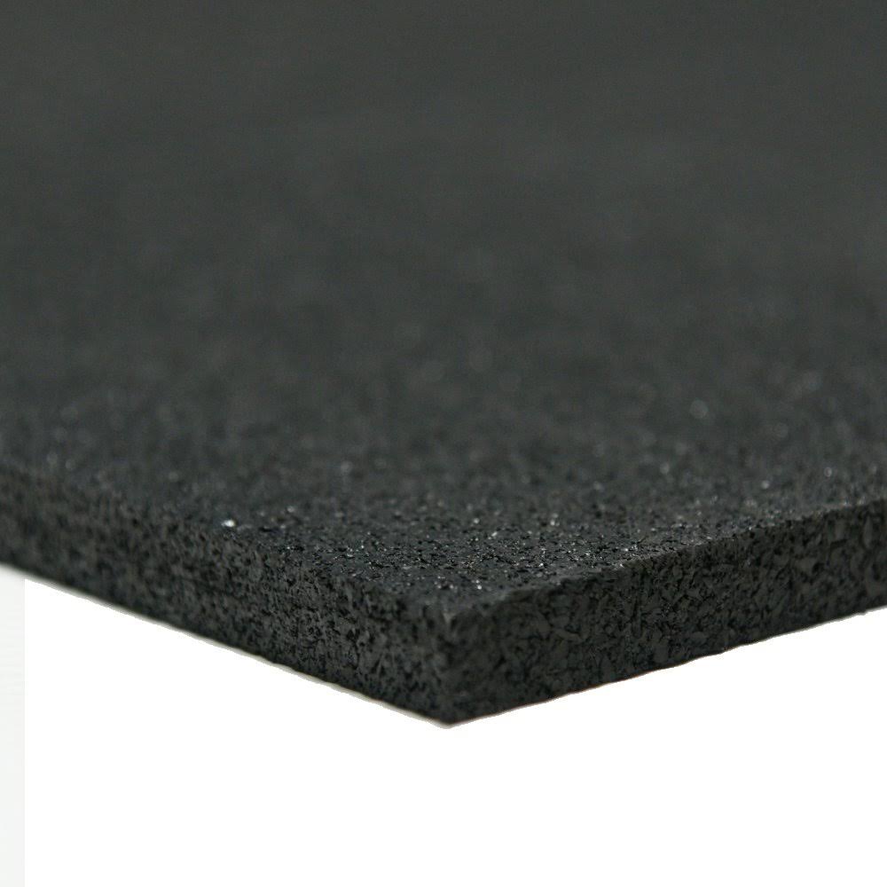 Black 1/4x22 Thick x 4ft Width x 8ft Length Rubber Sheet F924