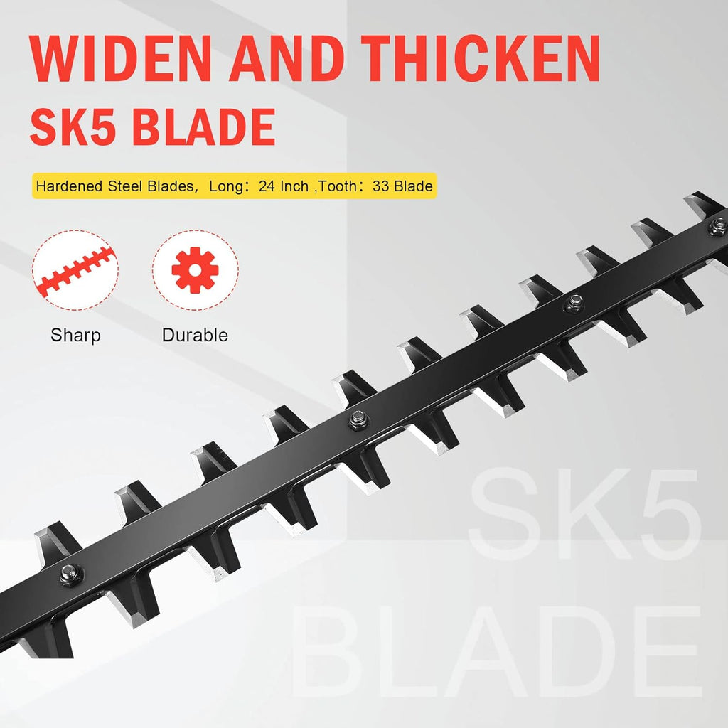 23.6cc Gas Hedge Trimmer 24" 2 Cycle Recoil Gasoline Trim Blade K330