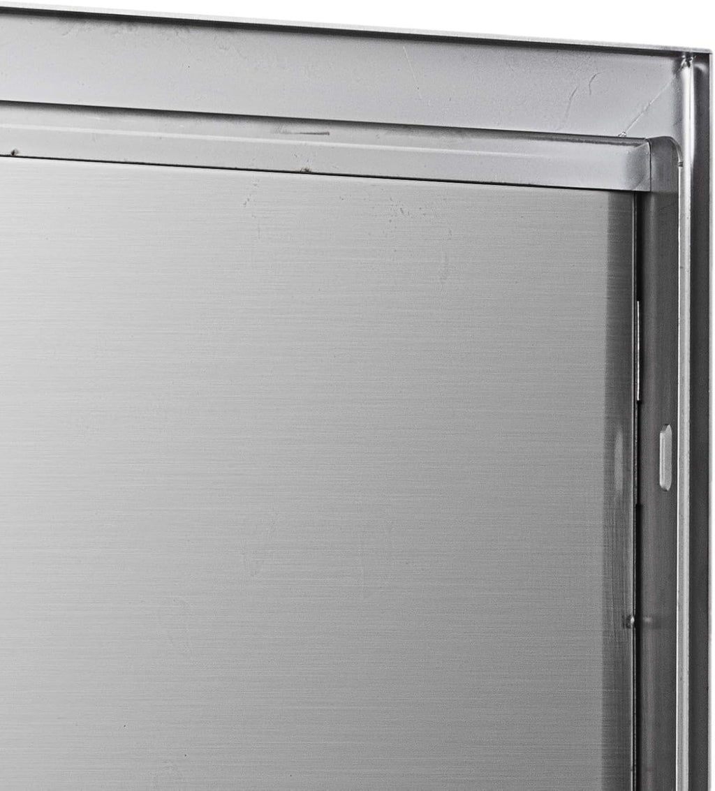 17 x 24 Inch Brushed Stainless Steel Outdoor Kitchen BBQ Access Door Q1051