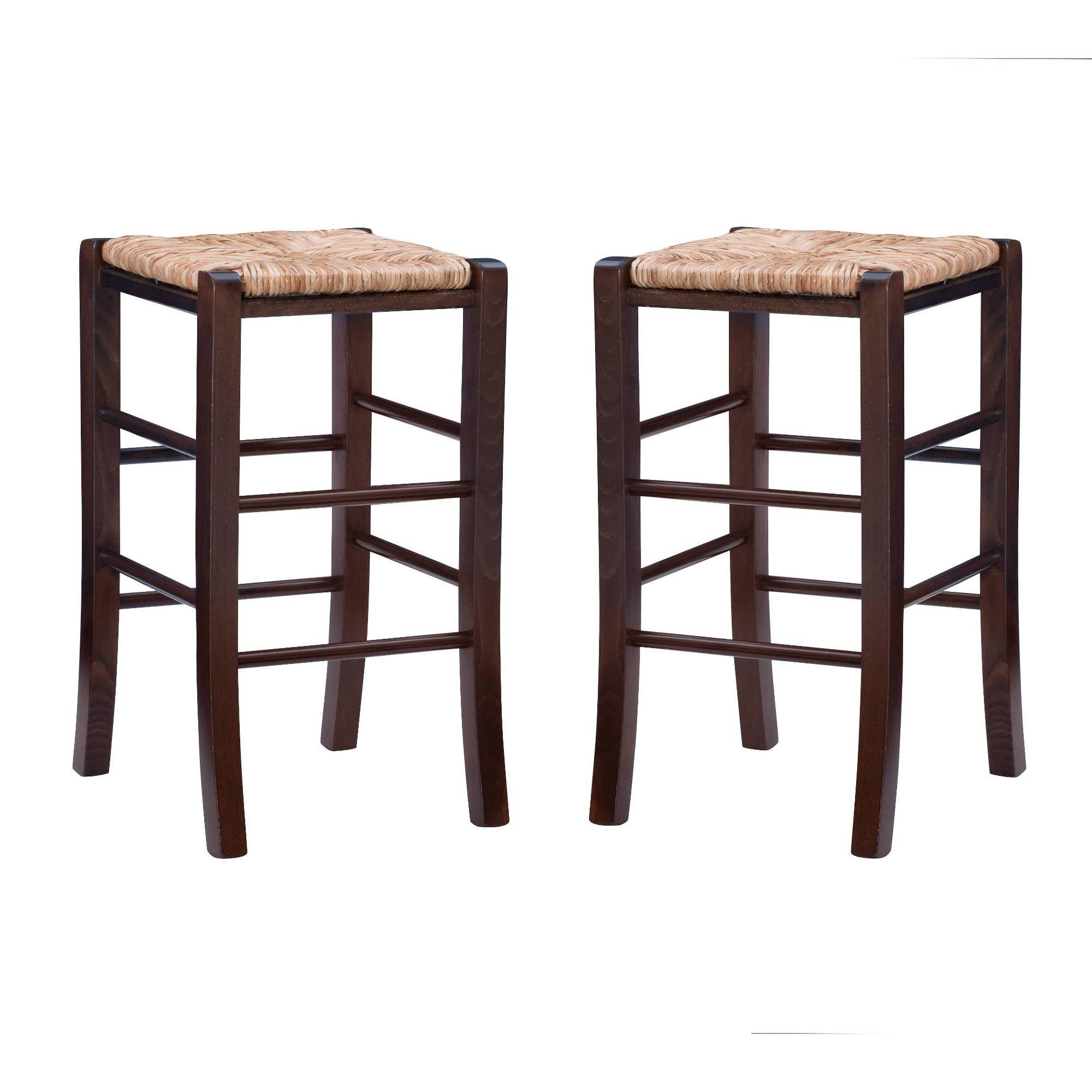 Brown Backless Counter Stool 2-Piece Set B751