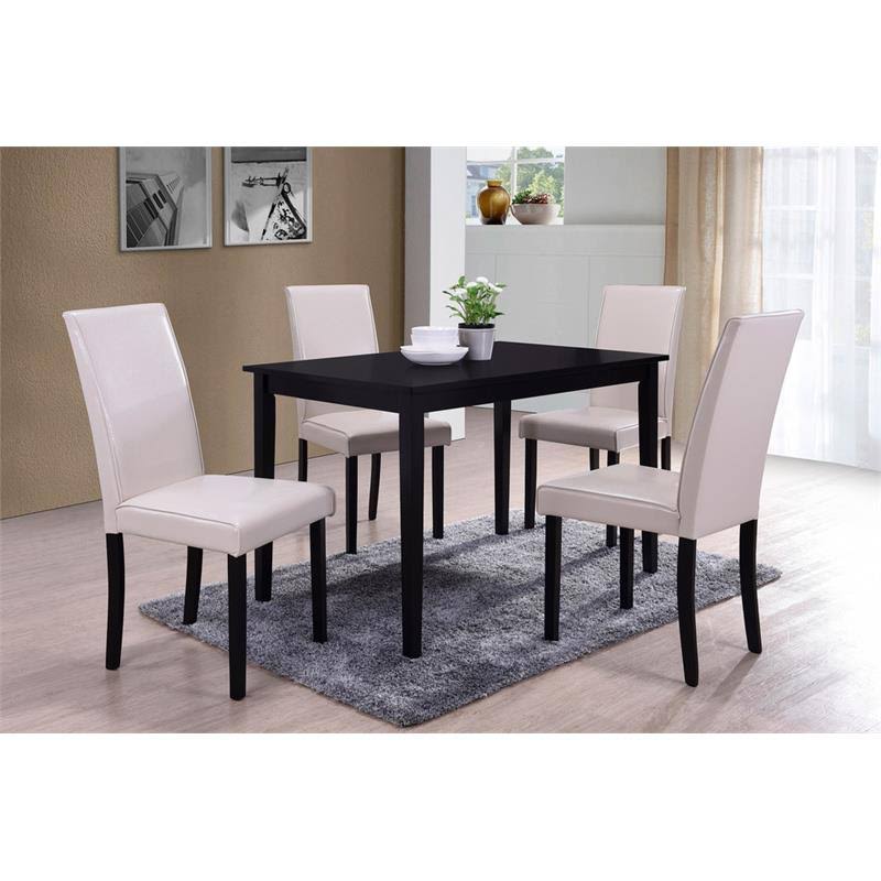 Cream Contemporary Side Chairs, Set of 2 Q458242