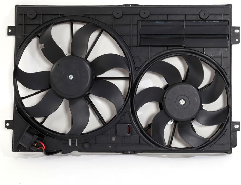 Engine Radiator Dual Fan Assembly Compatible with Volkswagen Audi 2.0L 1984CC F4181