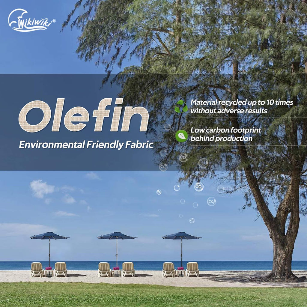 9 FT Forest Green Olefin Market Umbrella A808242