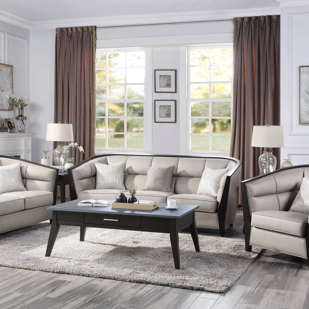 Beige Sofa with 3 Pillows B246584