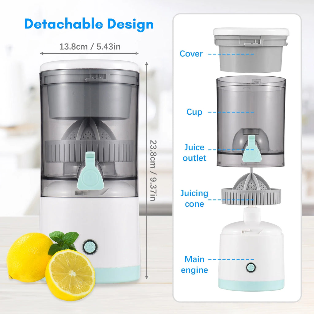 Electric Orange Juice Squeezer Portable Citrus Juicer USB Powered Detachable Washable F964
