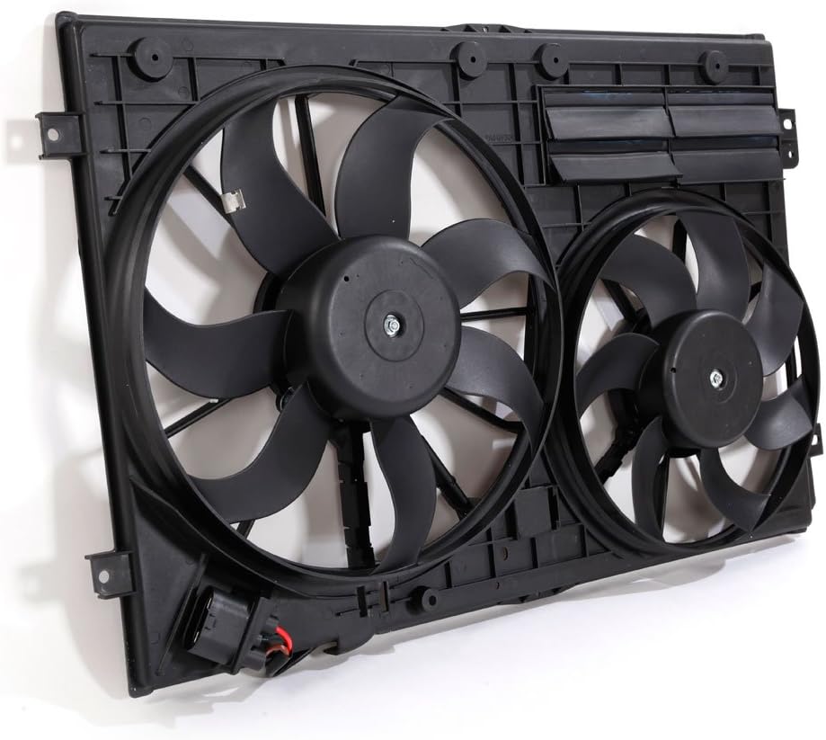 Engine Radiator Dual Fan Assembly Compatible with Volkswagen Audi 2.0L 1984CC F4181
