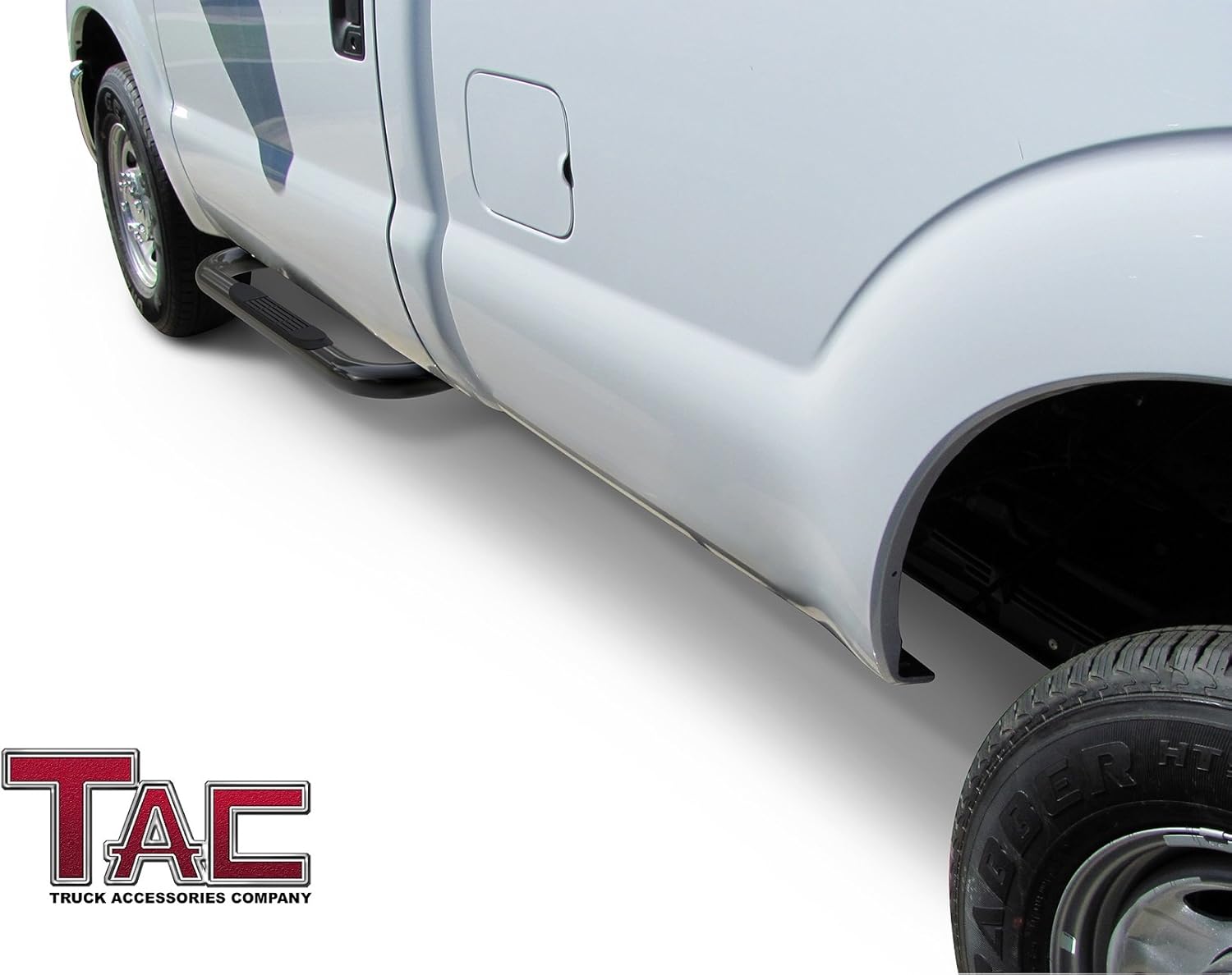 3 Black Nerf Bars Running Boards for Ford F150 F250 F350 F450 F550 Super Duty Regular Cab H491