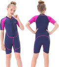 2mm Kids Front Zipper Shorty Wetsuit A9612