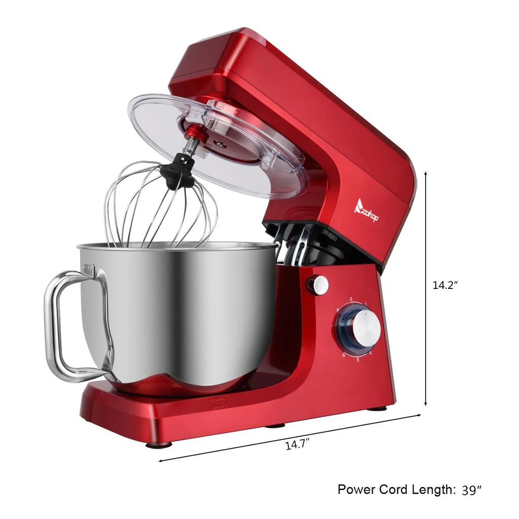 Red 7.5QT Electric Stand Mixer with Stainless Steel Mixing Bowl R844848