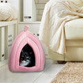 Pink Cat Pet Bed Igloo with Removable Cushion Pad X5220